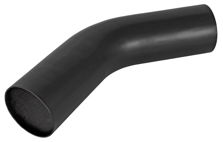 Air Intake Tube for Universal Applications [3.5 in. 45 Degree Black Aluminum]
