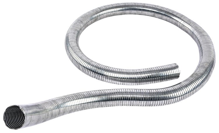 Flexible Exhaust Tubing 1 3/4 in. Diameter x 6 ft. Long [Galvanized Steel]