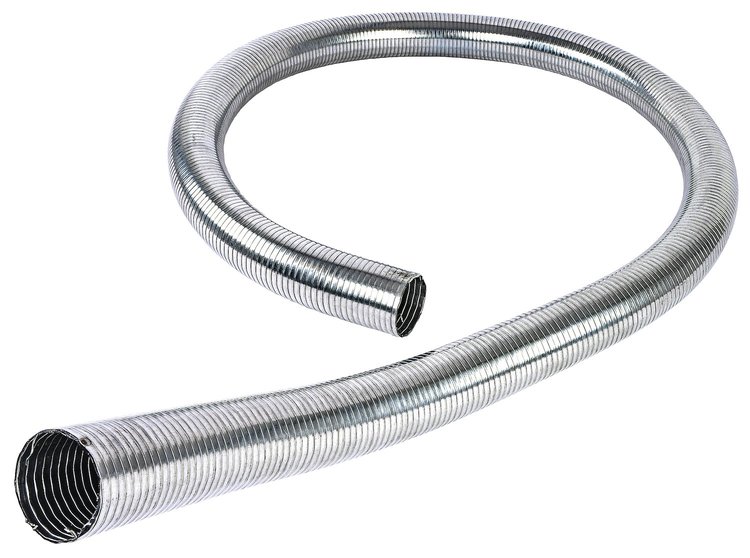 Flexible Exhaust Tubing 2 in. Diameter x 6 ft. Long [Galvanized Steel]