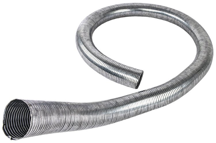 Flexible Exhaust Tubing 2 1/2 in. Diameter x 6 ft. Long [Galvanized Steel]