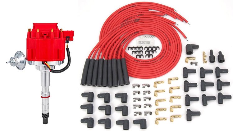 HEI Distributor with Spark Plug Wires for 1968-1991 AMC, JEEP 290, 304, 343, 360, 390 and 401 V8