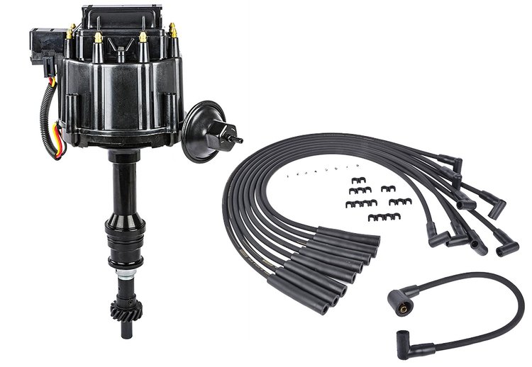 HEI Distributor and Spark Plug Wire Kit [Small Block Ford 1969-1991 351W V8]