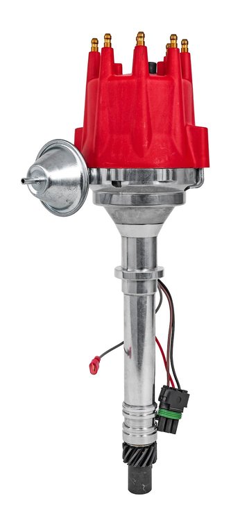 SSR Pro Series Billet Distributor for Chevy Small Block and Big Block V8 Engines [Red Cap]