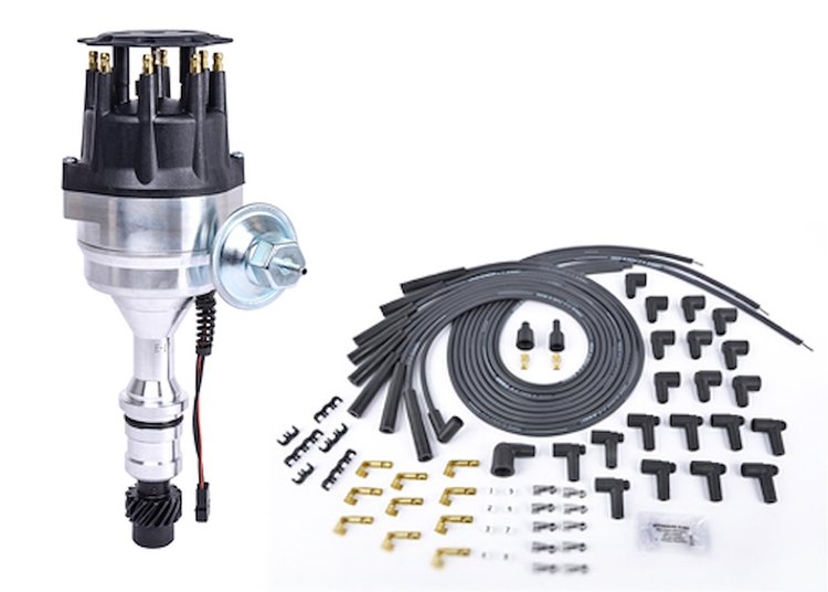 SSR-II Pro Series Distributor with Black Spark Plug Wires for 1964-1990 Oldsmobile 260-455