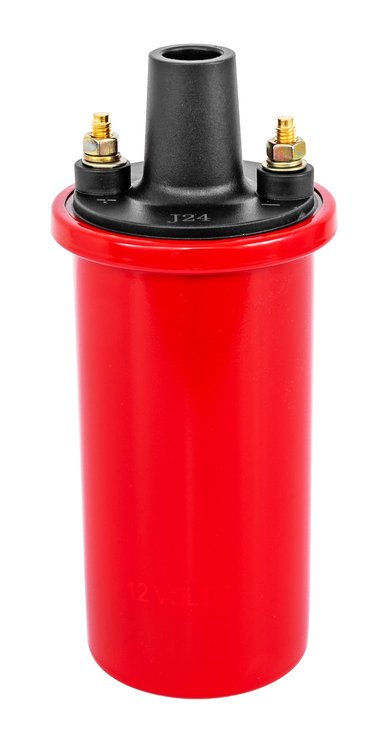 High-Energy Ignition Coil for Breaker Points/Non-CD Electronic Ignition Systems [Red]
