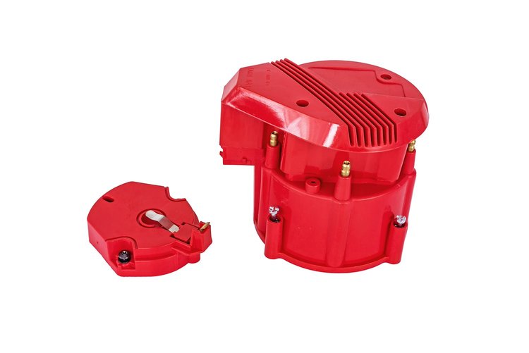 Distributor Cap and Rotor Kit for GM HEI 6-Cylinder [Red]