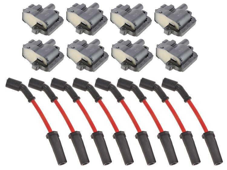 GM LS Ignition Coils & Plug Wires Kit for 1997-04 Corvette 5.7L LS1