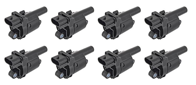 Ignition Coil Set for 2014-2018 GM Gen V LT Series Small Block Engines [Round Style, Black]