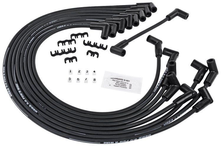 8.0mm Black Pow'r Wires 1985-1995 Small Block Chevy Truck 5.0L/5.7L