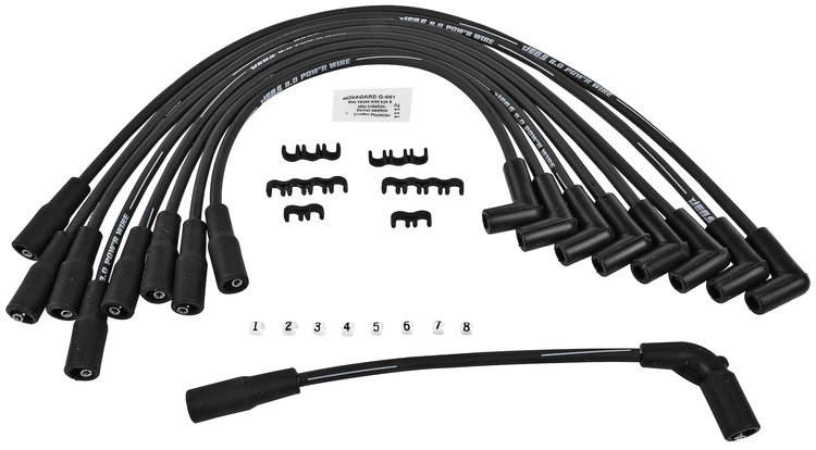 8.0mm Black Pow'r Wires 1996-2000 Small Block Chevy Truck 5.7L Vortec