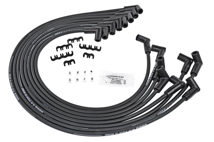 8.0mm Black Pow'r Wires Big Block Chevy Under Headers