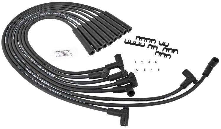 8.0mm Black Pow'r Wires 1974-1986 Big Block Chevy Car/Truck 454