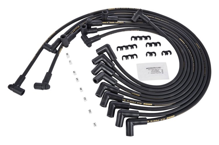 8.5mm Black Ultra Pow'r Wires Small Block Chevy [Under Headers]