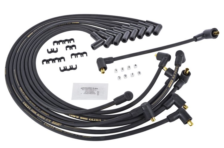 8.5mm Black Ultra Pow'r Wires Small Block Chevy Under Headers