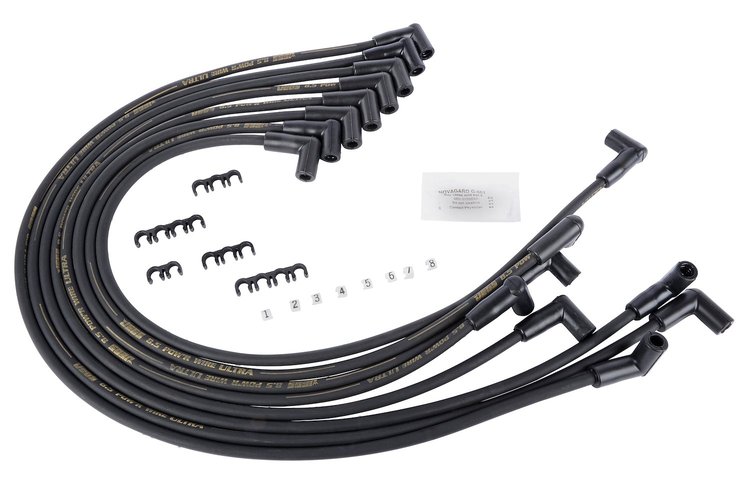 8.5mm Black Ultra Pow'r Wires for Big Block Chevy Under Headers