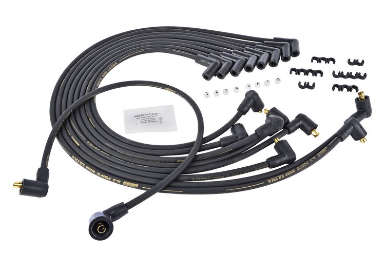 8.5mm Black Ultra Pow'r Wires for Big Block Chevy Under Headers