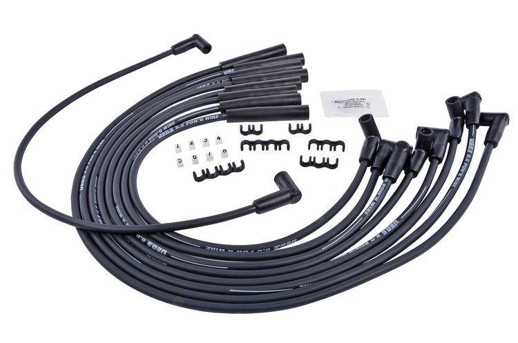 8.0mm Black Pow'r Wires Small Block Ford 302 with HEI Cap