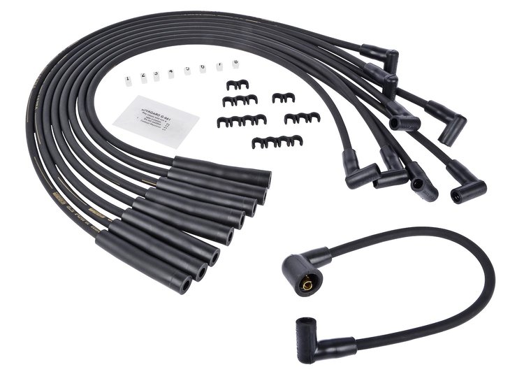 8.5mm Black Ultra Pow'r Wires for Ford 351W, 351C, 390, 429, 460 with HEI Cap