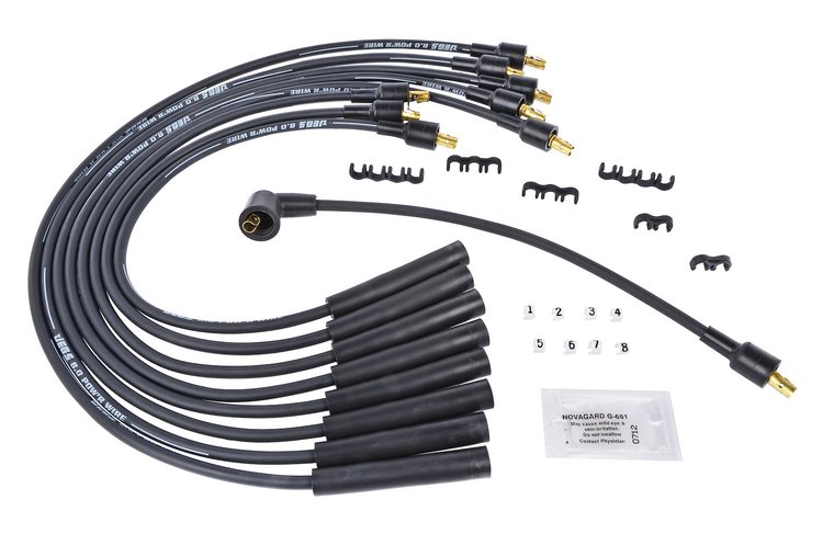 8.0mm Black Pow'r Wires Small Block Mopar Car/Truck 318/340/360