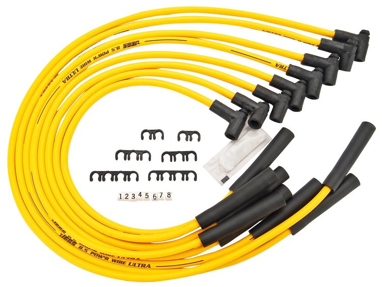 8.5mm Yellow Ultra Pow'r Wires 1974-86 Big Block Chevy 454 Car/Truck