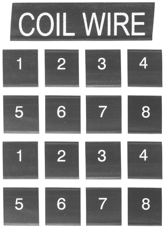 Heat Shrink Spark Plug Wire Markers Fits: (spark plug wires) 7mm to 10.4mm