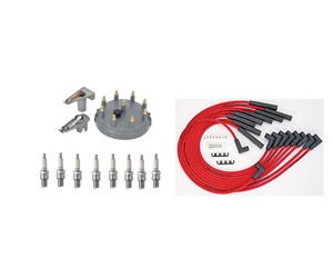 Distributor Cap, Rotor, Spark Plug & Spark Plug Wire Kit 1977-95 Ford 5.0L