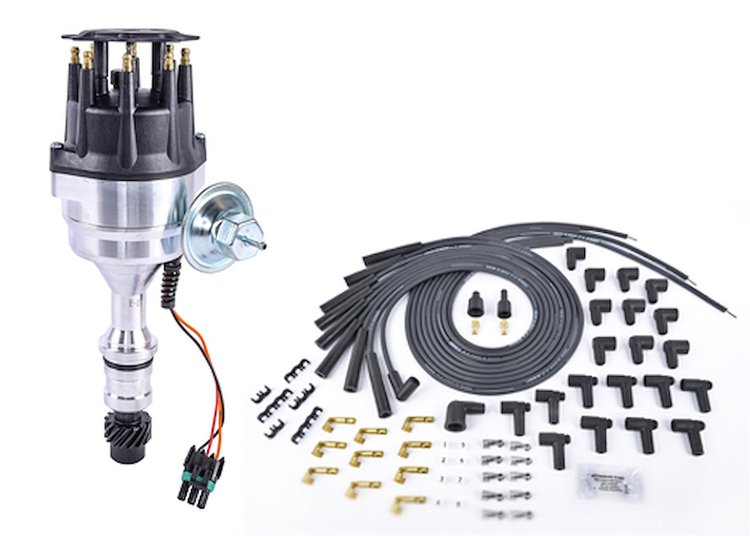 SSR-III Ready-to-Run (RTR) Pro-Series Distributor with Black Spark Plug Wires for 1964-1990 Oldsmobile 260-455
