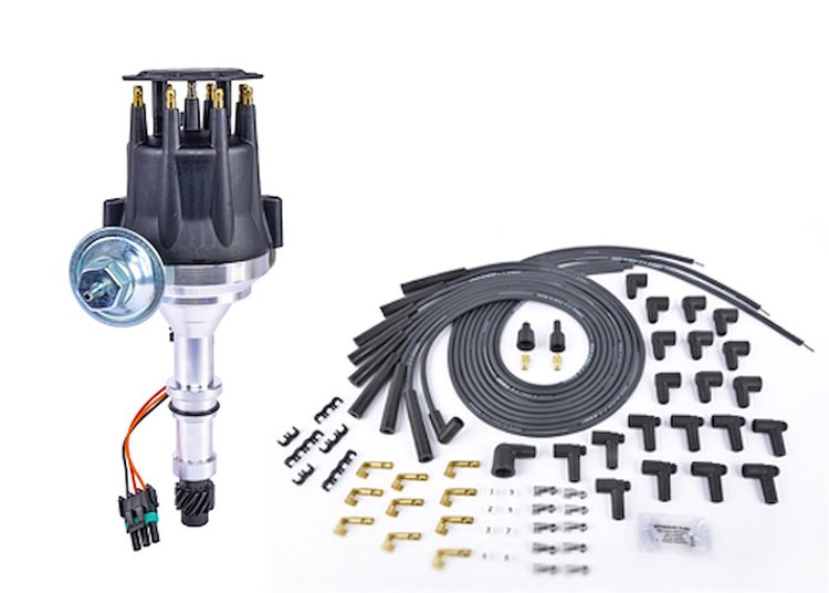 SSR-III Ready-to-Run (RTR) Pro-Series Distributor with Black Spark Plug Wires for 1967-1976 Buick 400-455 (except Nailhead)