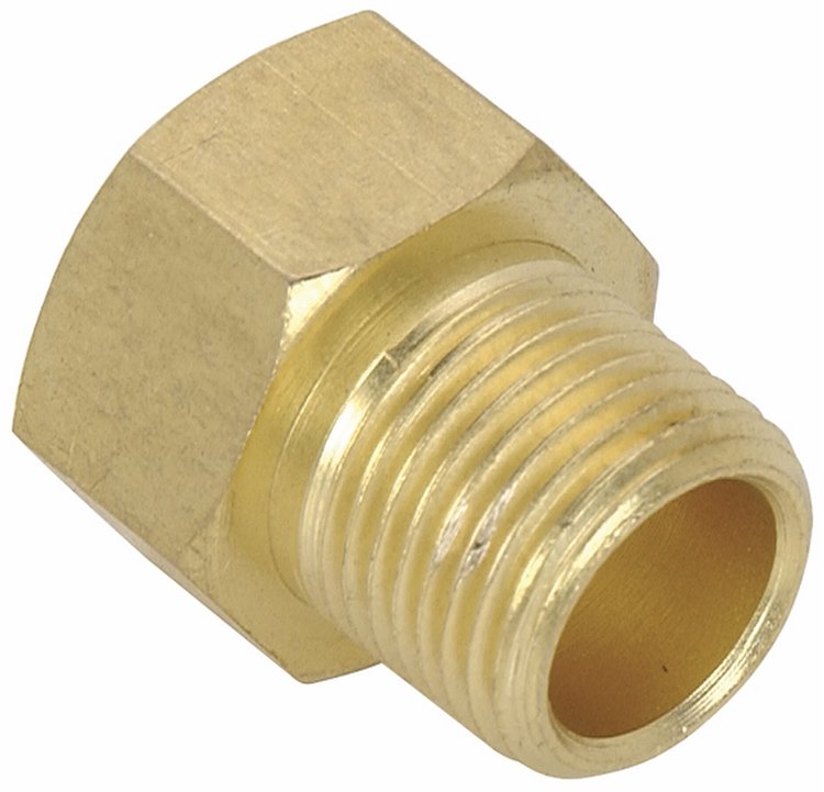 Mechanical Temp Gauge Adapter Fitting [3/8 in. NPT Male x 5/8 in. -18 Female Straight]