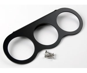 Aluminum Gauge Panel Black Powder Coat Finish