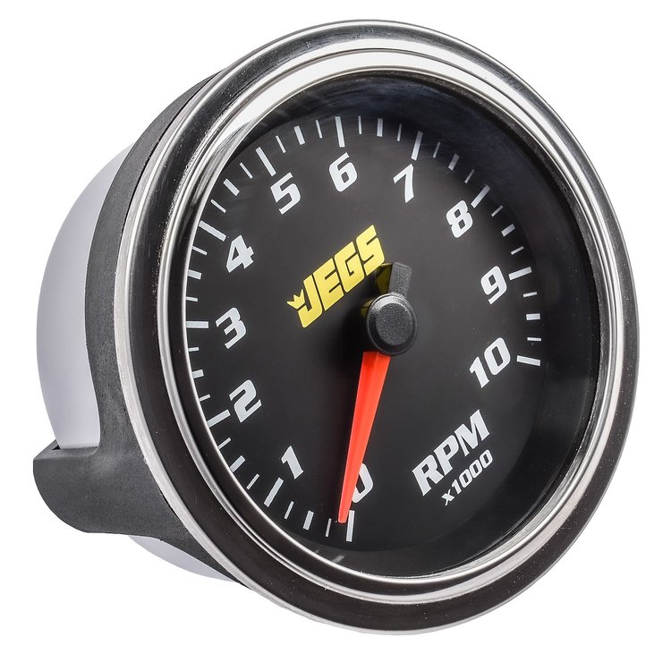 3-3/8" Electric Tachometer Black