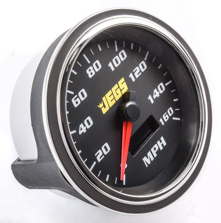 3 3/8 in. Diameter Electronic Programmable Speedometer Black
