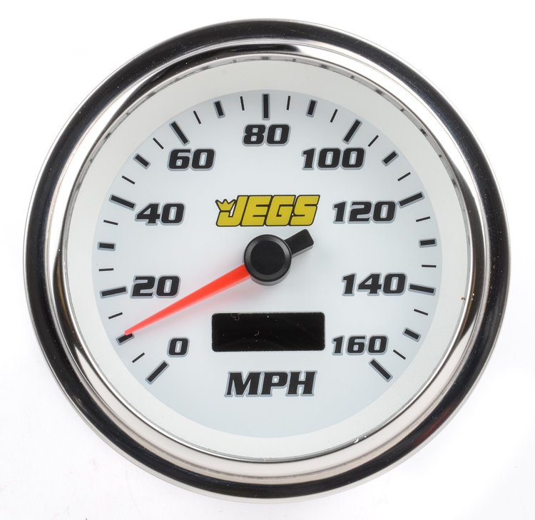 3-3/8" Electronic Programmable Speedometer White