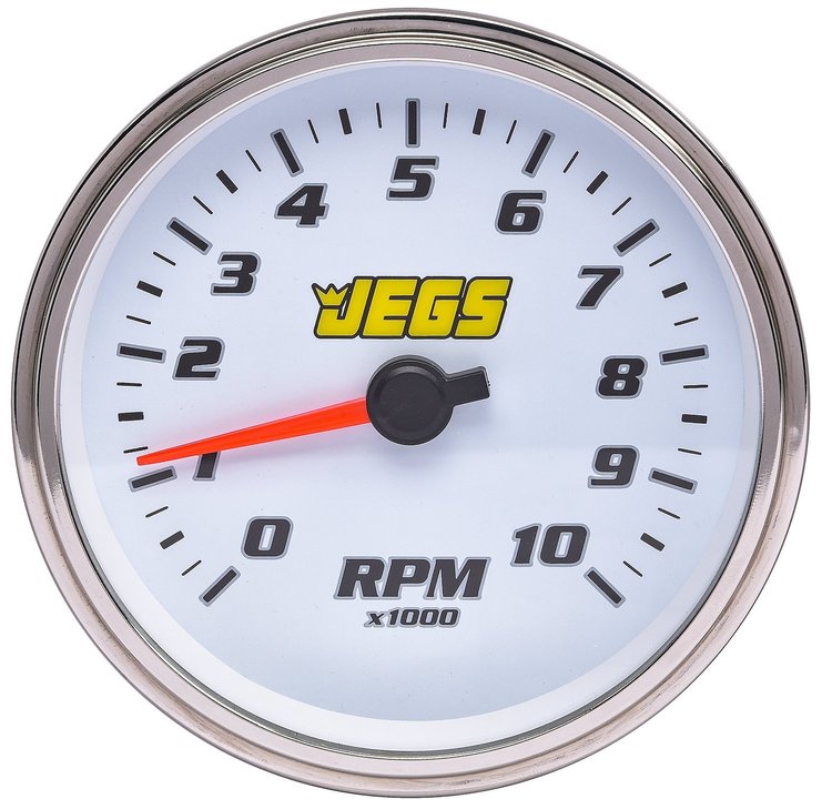 5 in. Electric Tachometer [White Face, 0-10,000 RPM]