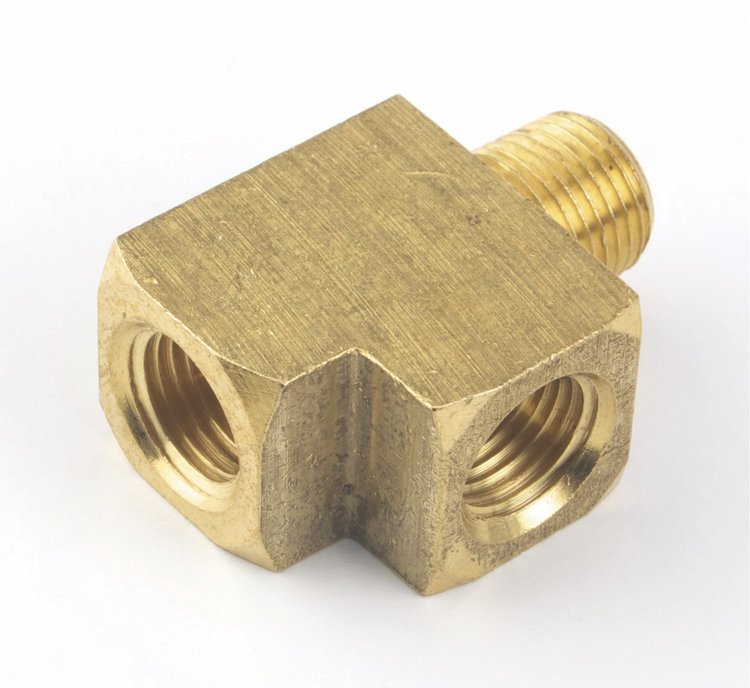 Tee - Brass Run 1/8" NPT
