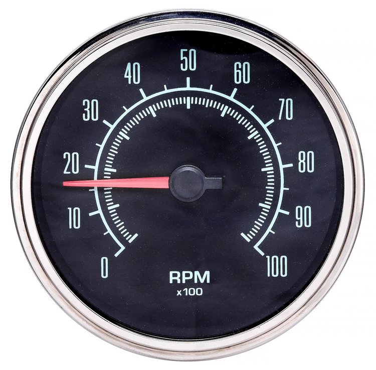 Tachometer, Retro Style [5 in. Dia., 0-10,000 RPM]