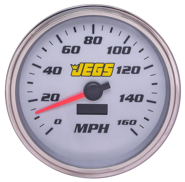 5 in. Electronic Programmable Speedometer [Silver Face, 0-160 mph]