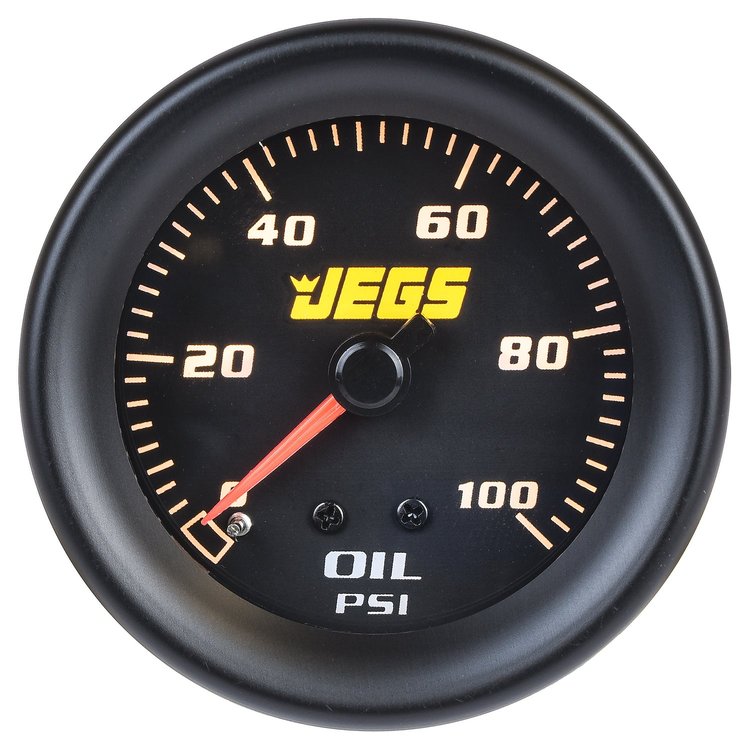 Oil Pressure Gauge [2 1/16 in. Mechanical, 0-100PSI with Black Face]