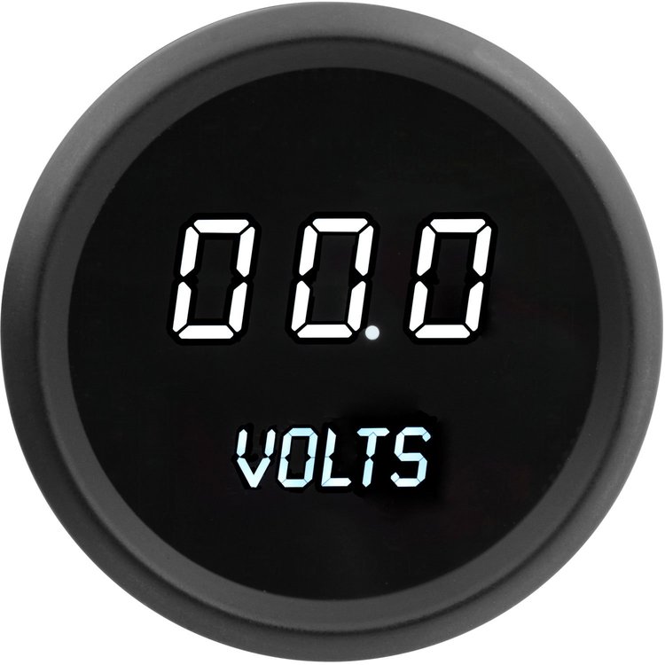 Voltmeter LED Digital [Black Bezel, Black Face, White Numbers]