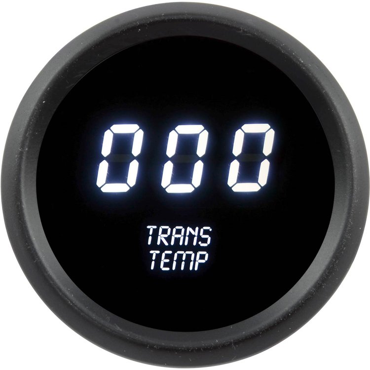 Transmission Temperature Gauge LED Digital [Black Bezel, Black Face, White Numbers]