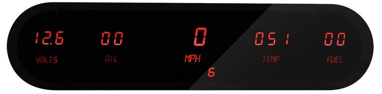 5-Gauge Panel with GM, Mopar & VW Sending Unit Includes: Speedometer (7/8"-18 thread)