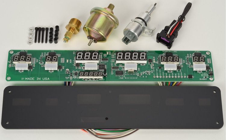 6-Gauge Panel with Ford Sending Unit Includes: Tachometer