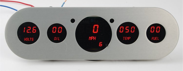 Bezel for 5-Gauge Panel Billet Clear Anodized