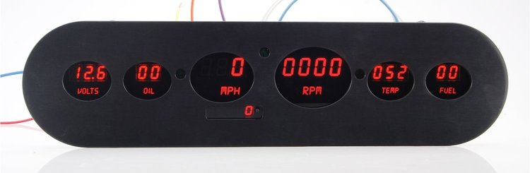Bezel for 6-Gauge Panel Billet Black Anodized