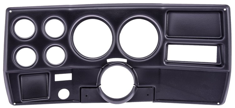 6-Gauge Dash Panel Insert for 1973-1983 Chevrolet, GMC C/K Series Truck w/o A/C Cutouts [Matte Black]