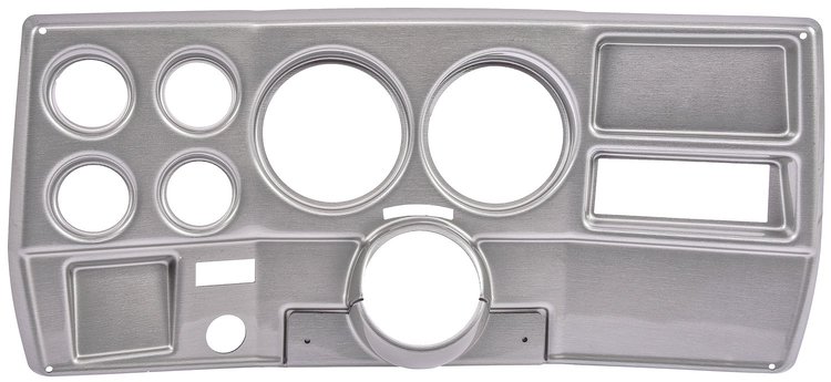 6-Gauge Dash Panel Insert for 1973-1983 Chevrolet, GMC C/K Series Truck w/o A/C Cutouts [Brushed Aluminum]