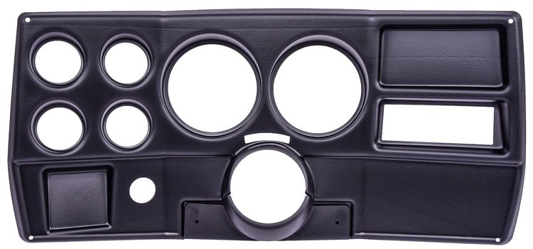 6-Gauge Dash Panel Insert for 1984-1987 Chevrolet, GMC C/K Series Truck w/o A/C Cutouts [Matte Black]