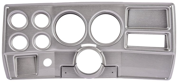 6-Gauge Dash Panel Insert for 1984-1987 Chevrolet, GMC C/K Series Truck w/o A/C Cutouts [Brushed Aluminum]