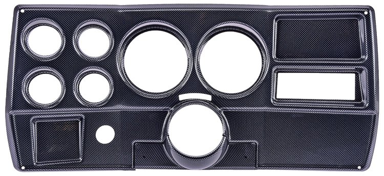 6-Gauge Dash Panel Insert for 1984-1987 Chevrolet, GMC C/K Series Truck w/o A/C Cutouts [Carbon Fiber]