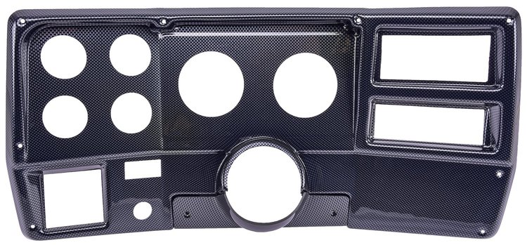 6-Gauge Dash Panel Insert for 1973-1983 Chevrolet, GMC C/K Series Truck with A/C Cutouts [Carbon Fiber]